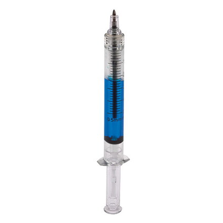 Kuličkové pero - injekce, modrá barva