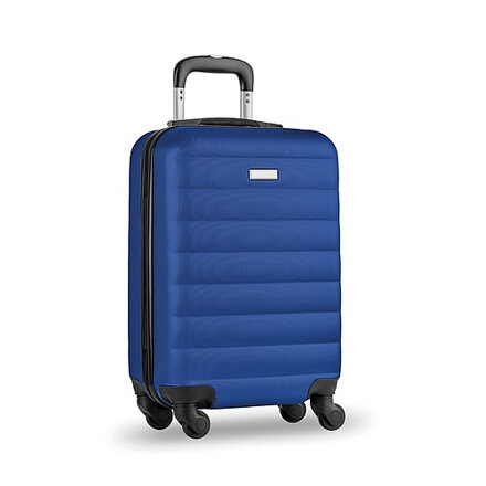 Skořepinový kufr na kolečkách, modrý