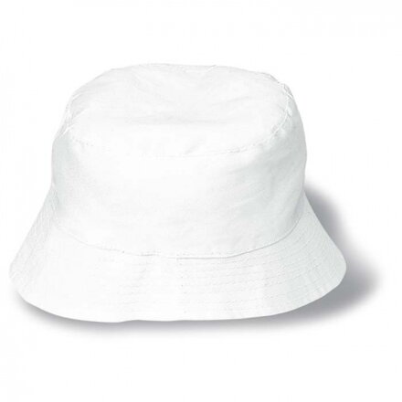 Plážový klobouk bavlněný bílý