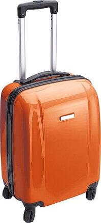 BINKY Pevný kufr na 4 kolečkách a s integrovaným zámkem, oranžový